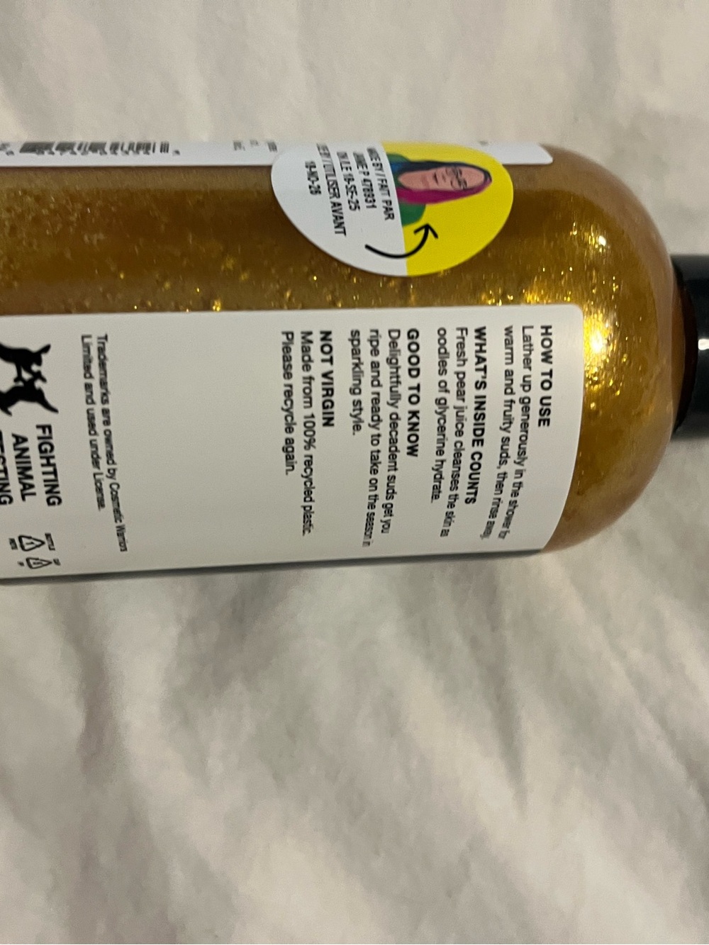 Lush Cosmetics Golden Pear Shower Gel 8.4 oz new - Picture 4 of 4